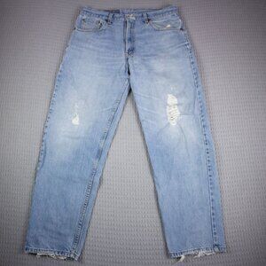 Levi's 550 Relaxed Fit Vintage Thrashed Denim Jeans 34x30